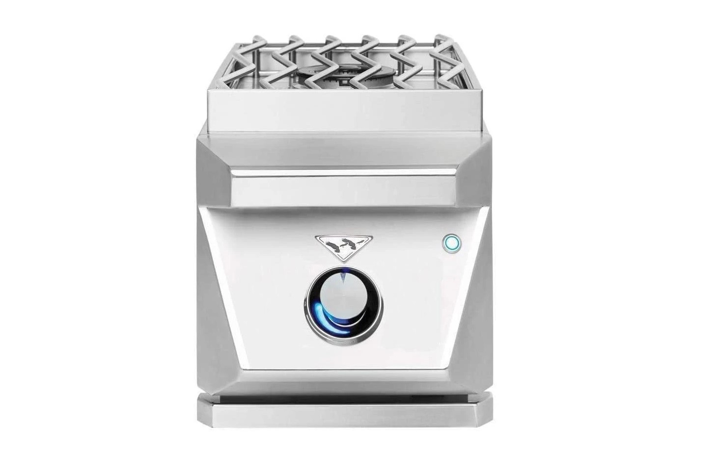 Twin Eagles 13-Inch Built-In Single Side Burner with precision control knob and stainless steel S-grate.