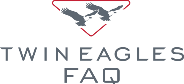 Twin Eagles FAQ logo featuring the official Twin Eagles emblem and the word FAQ in matching modern font, representing the 2025 outdoor grill questions guide.