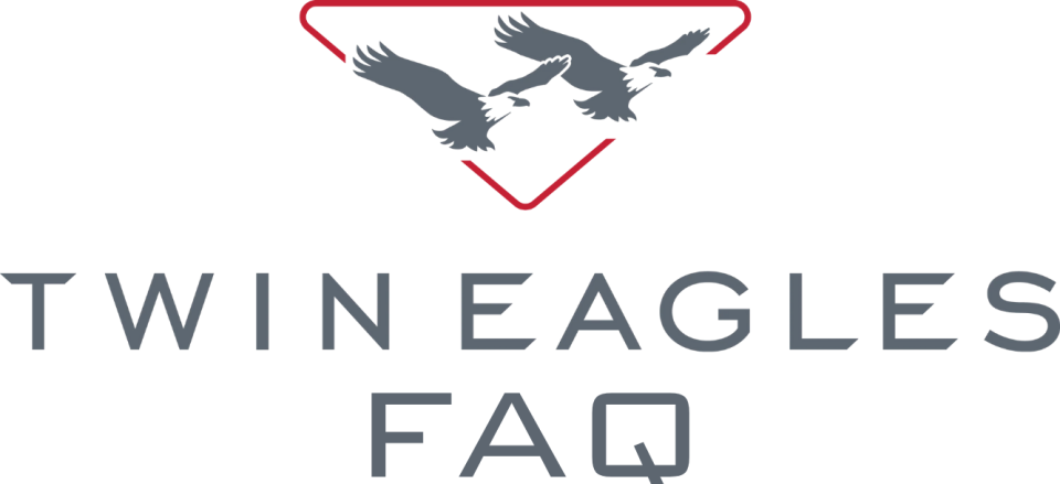 Twin Eagles FAQ logo featuring the official Twin Eagles emblem and the word FAQ in matching modern font, representing the 2025 outdoor grill questions guide.