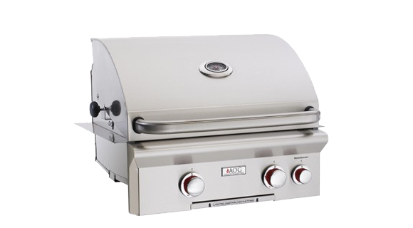 AOG 24-Inch T Series Built-In Gas Grill with 2 Stainless Steel Burners