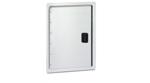 AOG 12-Inch Vertical Access Door with Reversible Black Slam Latch