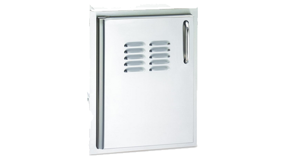 American Outdoor Grill 14-Inch Single Access Door with Tank Tray and Louvers – Vertical Configuration
