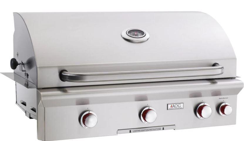 AOG 36-Inch T Series Built-In Gas Grill with 3 Main Burners and Rotisserie Back Burner