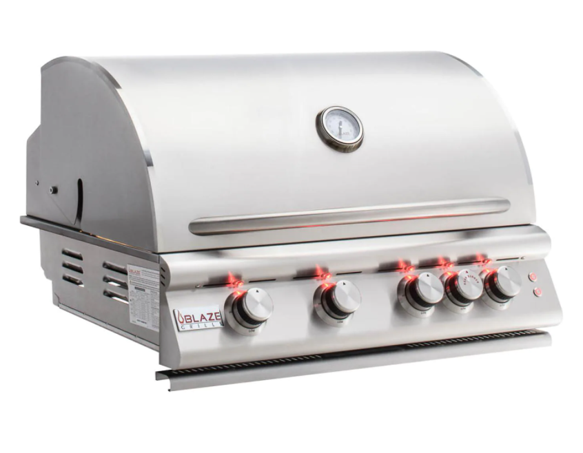 Blaze Premium LTE 32-Inch Built-In Gas Grill with LED Control Knobs and Infrared Burner – Affordable Premium BBQ Performance