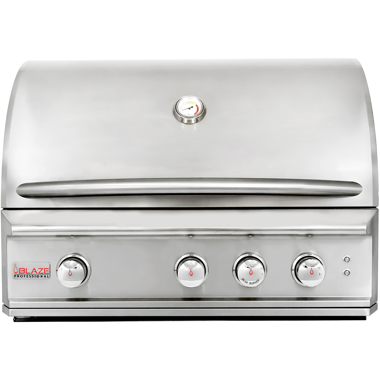 Blaze Professional LUX 34-Inch Grill with 304 stainless steel body and polished control knobs