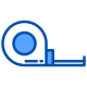Icon of a measuring tape, symbolizing a custom fit for all TrueFlame grill sizes