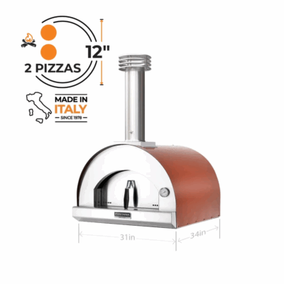 Fontana Forni Margherita Wood-Fired Pizza Oven - Red - FTMAR-R