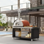 Fontana Forni Margherita Wood-Fired Pizza Oven - Red - FTMAR-R pizza desk