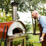 Fontana Forni Marinara Wood-Fired Pizza Oven On Cart - Red - FTMARIN-R + FTCART-XL (1)