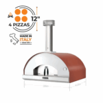 Fontana Forni Marinara Wood-Fired Pizza Oven - Red - FTMARIN-R