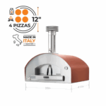 Fontana Forni Roma Hybrid Pizza Oven - Red - FTROM-H-R