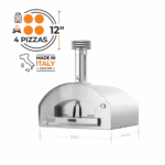 Fontana Forni Roma Hybrid Pizza Oven - Stainless Steel - FTROM-H-S