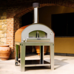 Fontana Forni Roma Hybrid Pizza Oven on Cart - Red