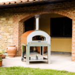 Fontana Forni Roma Hybrid Pizza Oven on Cart - Red On