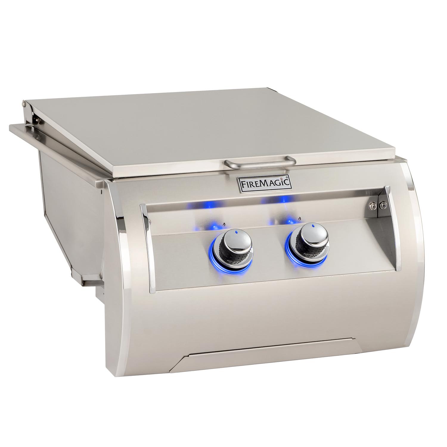 Fire Magic Echelon Diamond Double Searing Station – High Heat Infrared Searing Burner for Grills