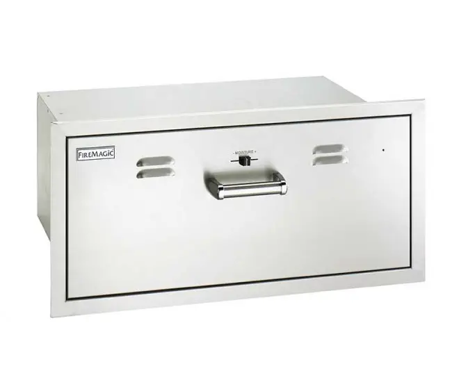 Fire Magic Premium Flush Mounted Electric Warming Drawer with Stainless Steel Handle