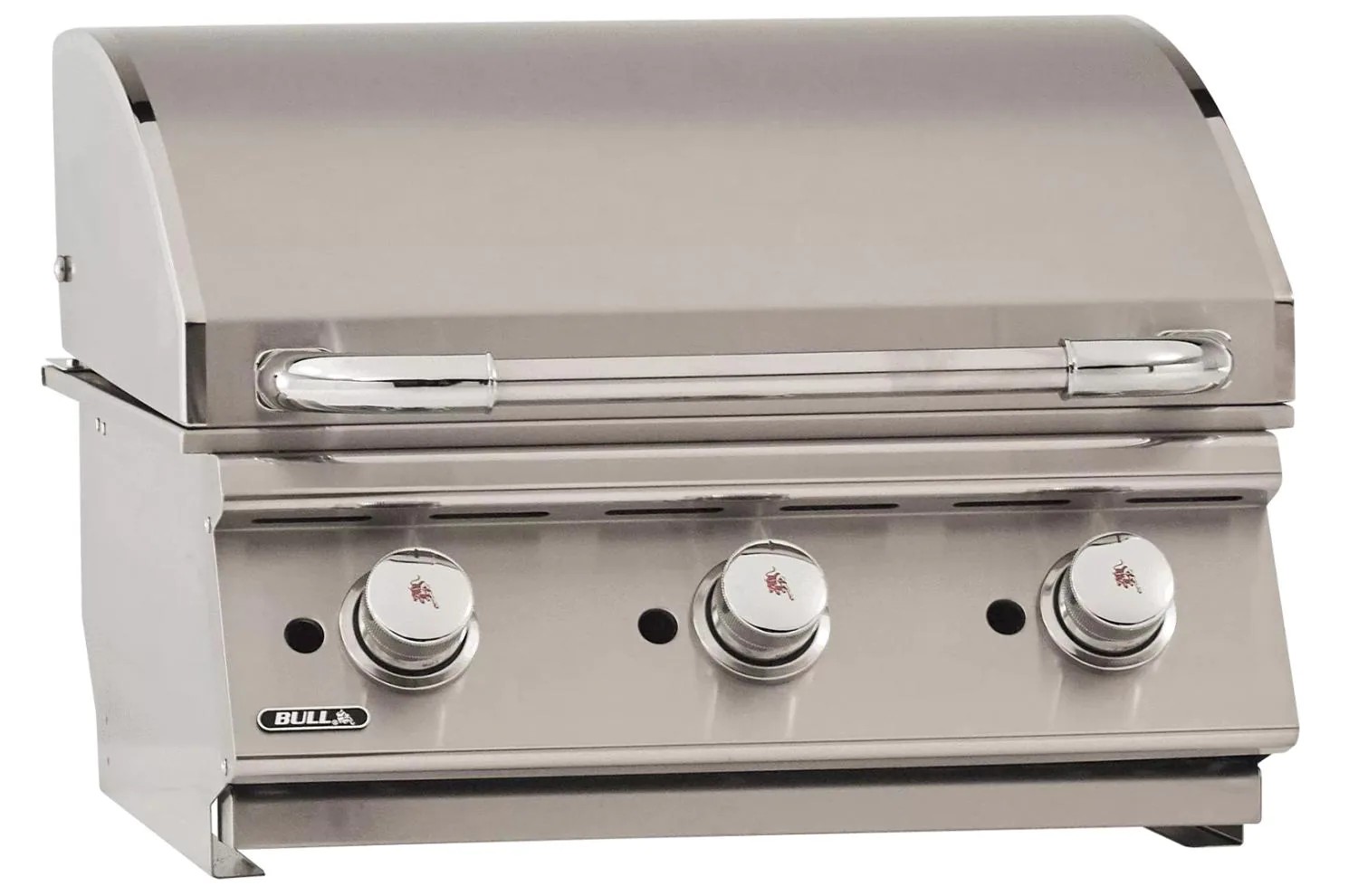Bull 30-Inch Built-In Gas Griddle with 304 Stainless Steel Lid and Control Panel