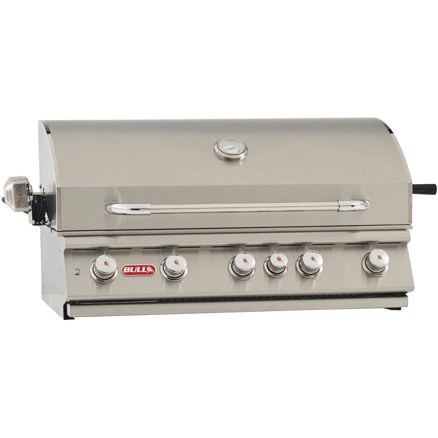 Bull Brahma 38-Inch 5-Burner Built-In Gas Grill with Rotisserie and Infrared Rear Burner