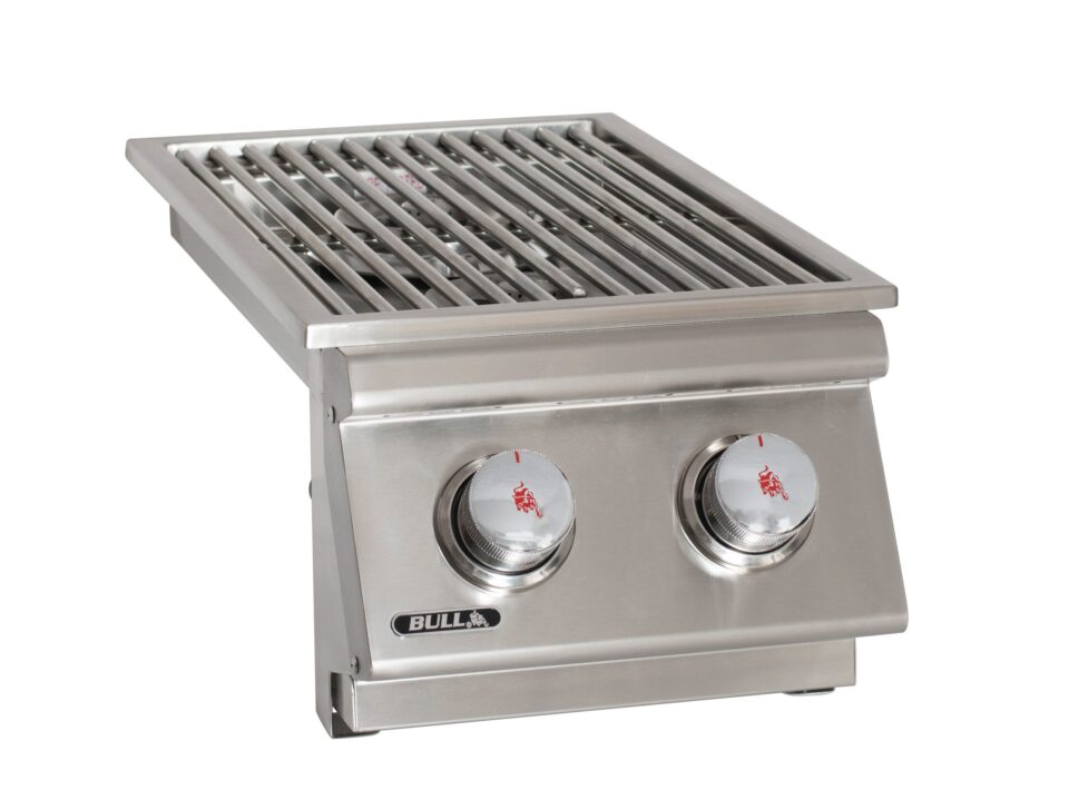 Bull Built-In Gas Double Side Burner W/ Stainless Steel Lid