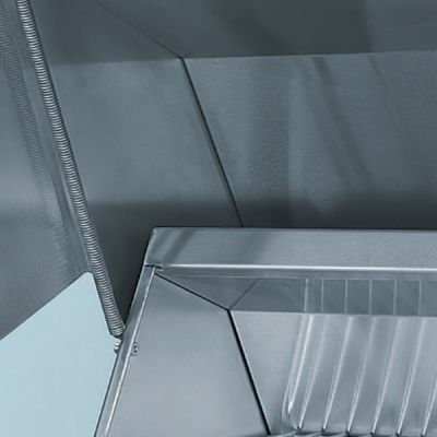 Lynx Hood Assist mechanism lifting heavy stainless steel lid with ease