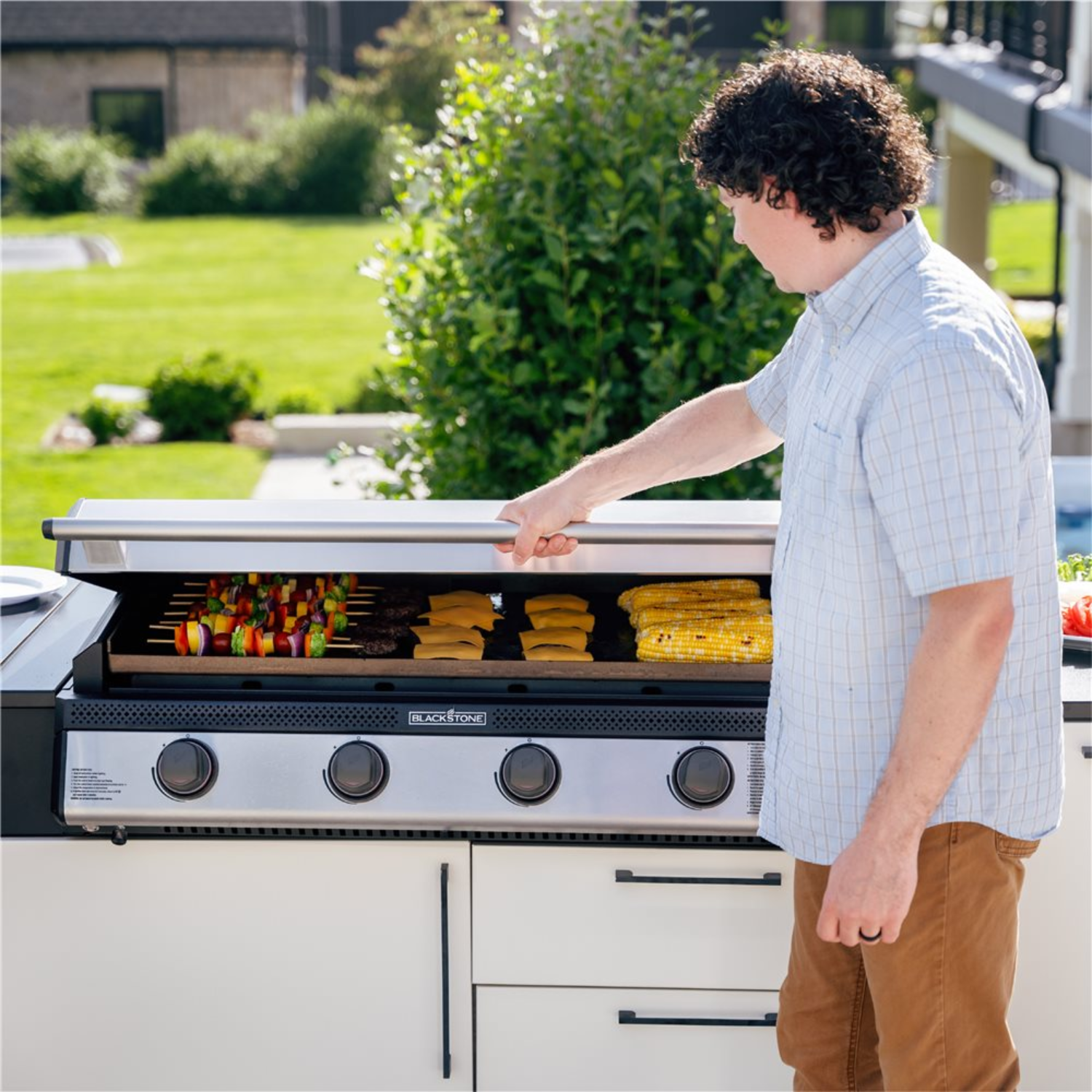 Blackstone 36-Inch Drop-In Griddle with Hood Lifestyle