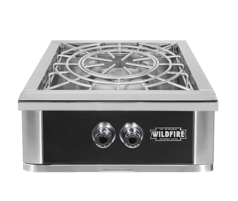 Wildfire Ranch PRO Power Burner in black 304 stainless steel
