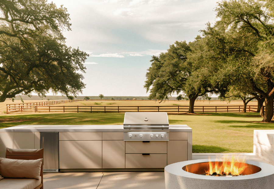 Summerset Quest Grill island on farm
