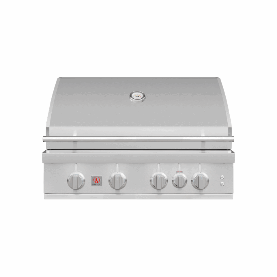 Summerset Sizzler Pro 32-Inch 4-Burner Built-In Natural Gas Grill With Rear Infrared Burner
