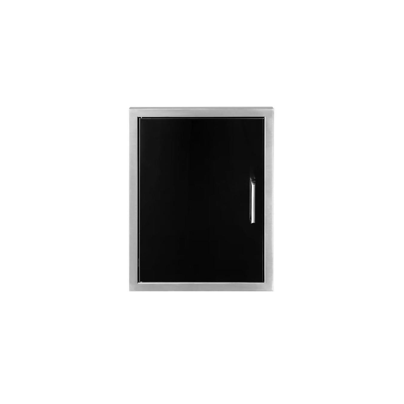 Wildfire 16x22 Vertical Single Access Door in black 304 stainless steel