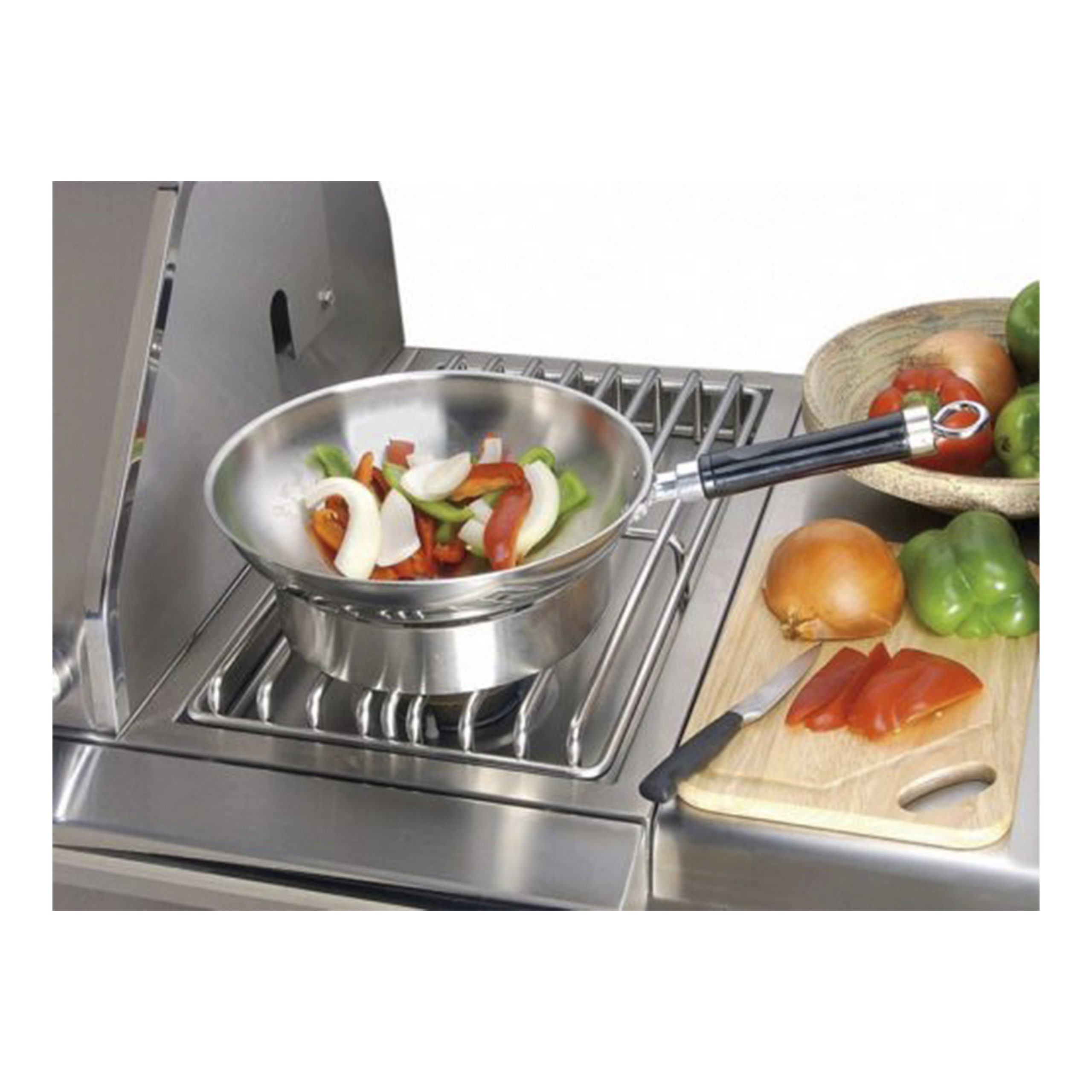 Alfresco 14-Inch Commercial Wok with Ring for Side Burner or Grill