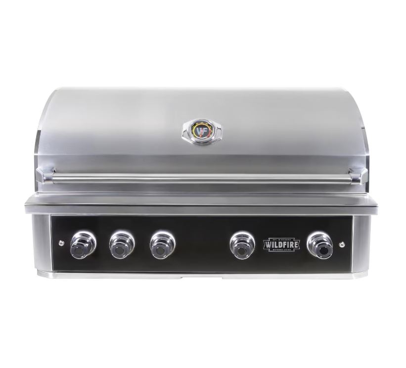 Wildfire Ranch PRO 42-Inch built in grill in black 304 stainless steel