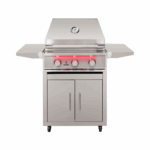 TrueFlame 25-Inch 3-Burner Freestanding Gas Grill with Grill Lights