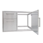 Coyote 36 Access Door & Double Drawer Combo door open