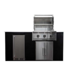 Coyote 6-Ft Outdoor Kitchen Island w Grill & Fridge