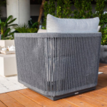 ELEMENTI CAPRI OUTDOOR ALUMINUM CLUB CHAIR Back