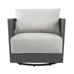 ELEMENTI CAPRI OUTDOOR SWIVEL CLUB CHAIR FRONT VIEW