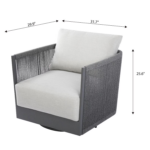 ELEMENTI CAPRI OUTDOOR SWIVEL CLUB CHAIR SPECS