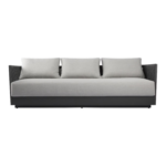 Elementi Capri Outdoor Aluminum 3 Person Sofa w/ Sunbrella Cushions - OS-2503T - Image 4