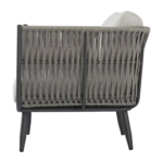 Elementi Milano Aluminum Club Chair in w Sunbrella Cushions Side