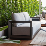 Elementi Newport Outdoor Aluminum 3 Person Sofa (1)