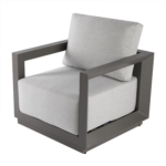 Elementi Newport Outdoor Aluminum Club Lounge Chair w/ Sunbrella Cushions - OS-2505S - Image 4