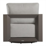 Elementi Newport Outdoor Aluminum Swivel Club Chair Back