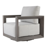 Elementi Newport Outdoor Aluminum Swivel Club Chair w/ Sunbrella Cushions - OS-2505W - Image 3