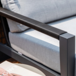 Elementi OS-2506T Laguna Outdoor Aluminum Sofa w Sunbrella Cushions - Frame - Detail