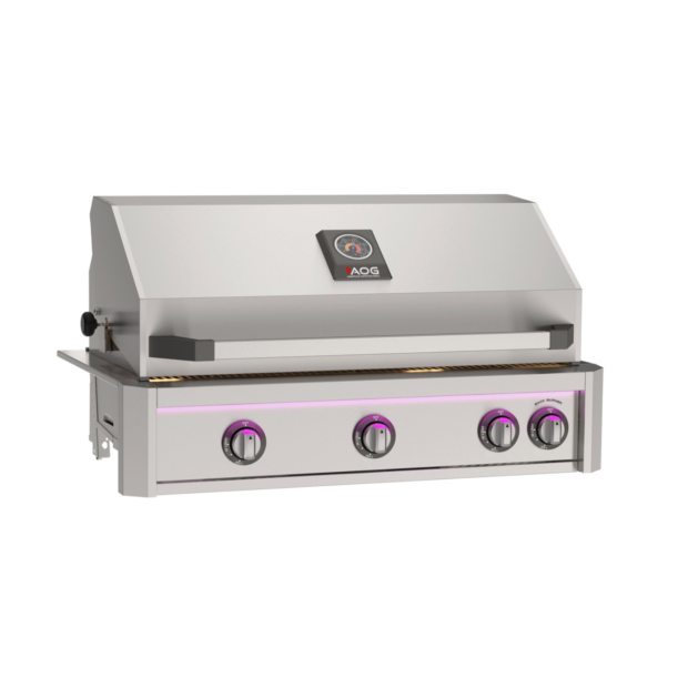 NEW AOG L – Series 36″ Natural Gas Built-In Grill with Backburner & Rotisserie Kit – AOG36LN