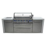 Mont Alpi Deluxe 805 Series 8 Ft Outdoor Kitchen Island w Side Burner - MAi805-D (1)
