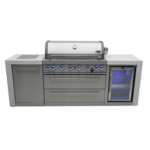 Mont Alpi Deluxe 805 Series 8 Ft Outdoor Kitchen Island w Side Burner & Fridge - MAi805-DFC