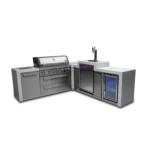 Mont Alpi MAi805-D90KEGFC 805 Deluxe Propane Island W 90 Degree Corner, Kegerator & Fridge Cabinet