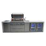 Mont Alpi Deluxe Series 11 Ft Propane Outdoor Kitchen Island w/ Side Burner, Sink & Two Fridges - MAi805-DBEVFC - Image 2