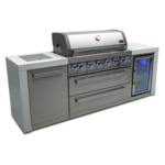 Mont Alpi Deluxe 805 Series 8 Ft Propane Outdoor Kitchen Island w/ Side Burner & Fridge - MAi805-DFC - Image 4